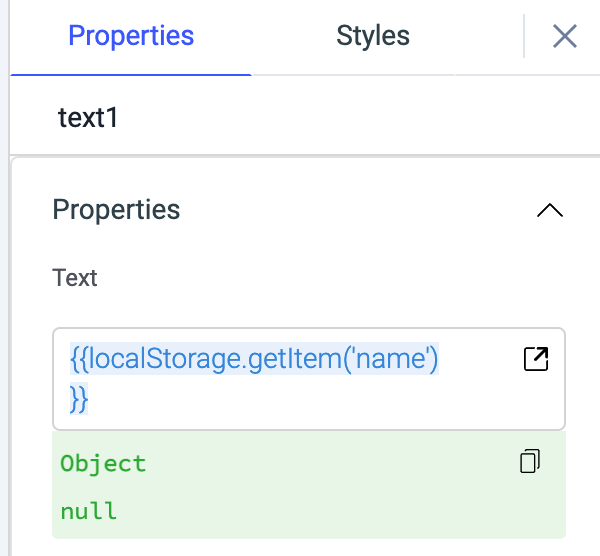 ToolJet - Action reference -Set local storage sample app