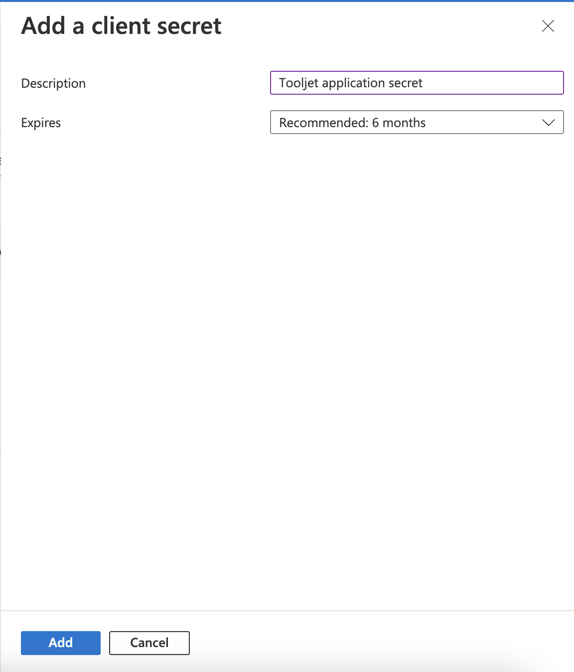 ToolJet - AzureAD app registration