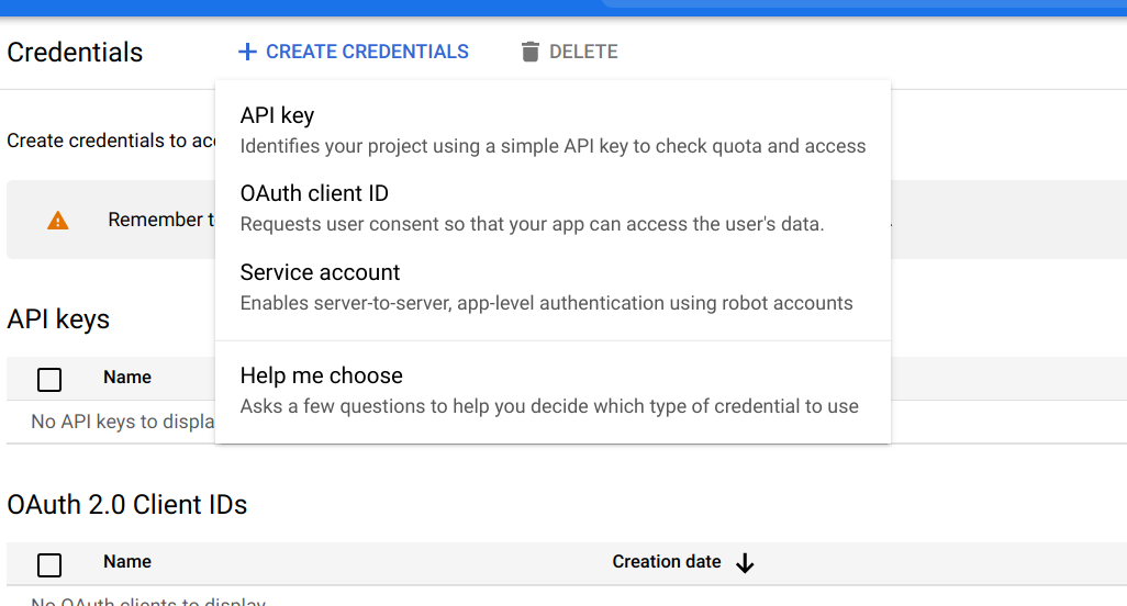 ToolJet - Google create client id