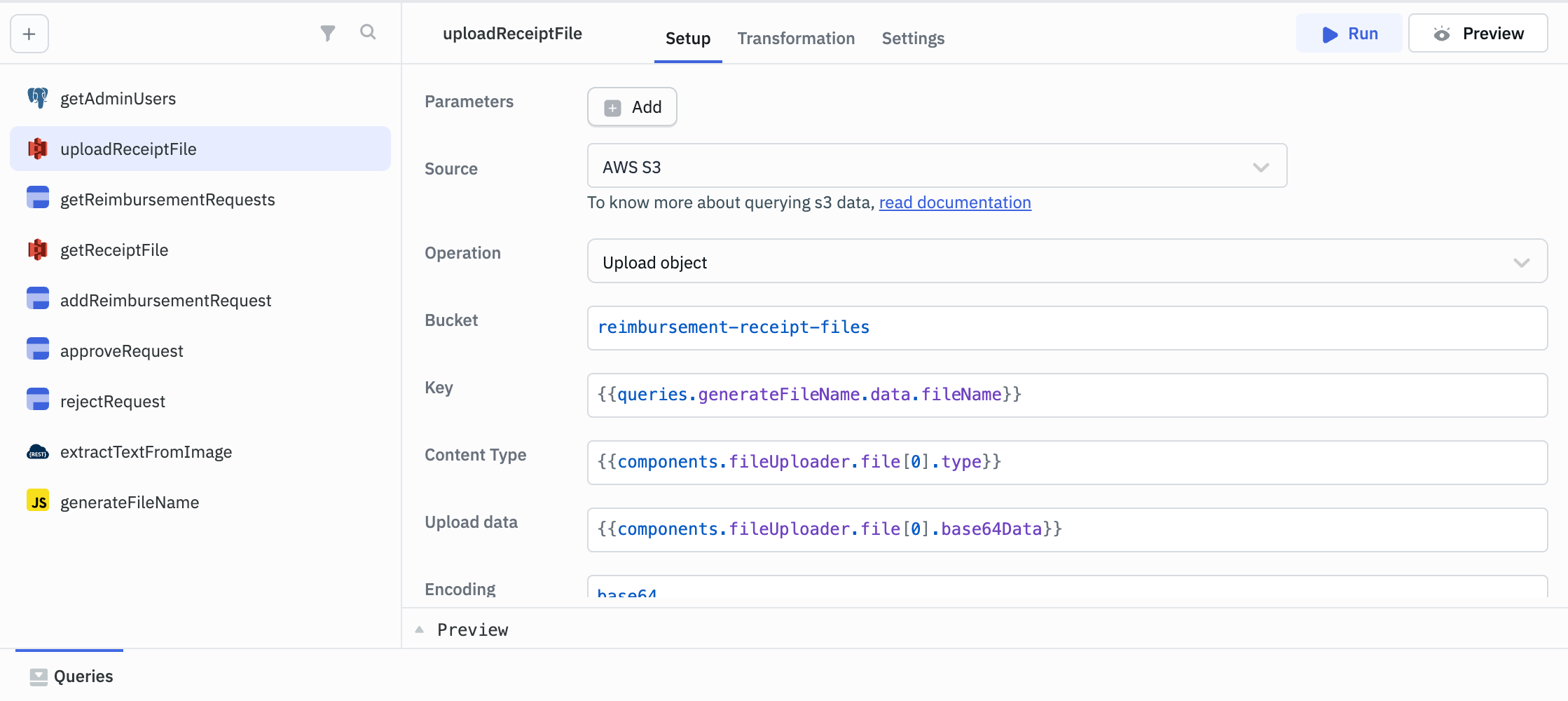 App Builder: configure AWS S3 queries