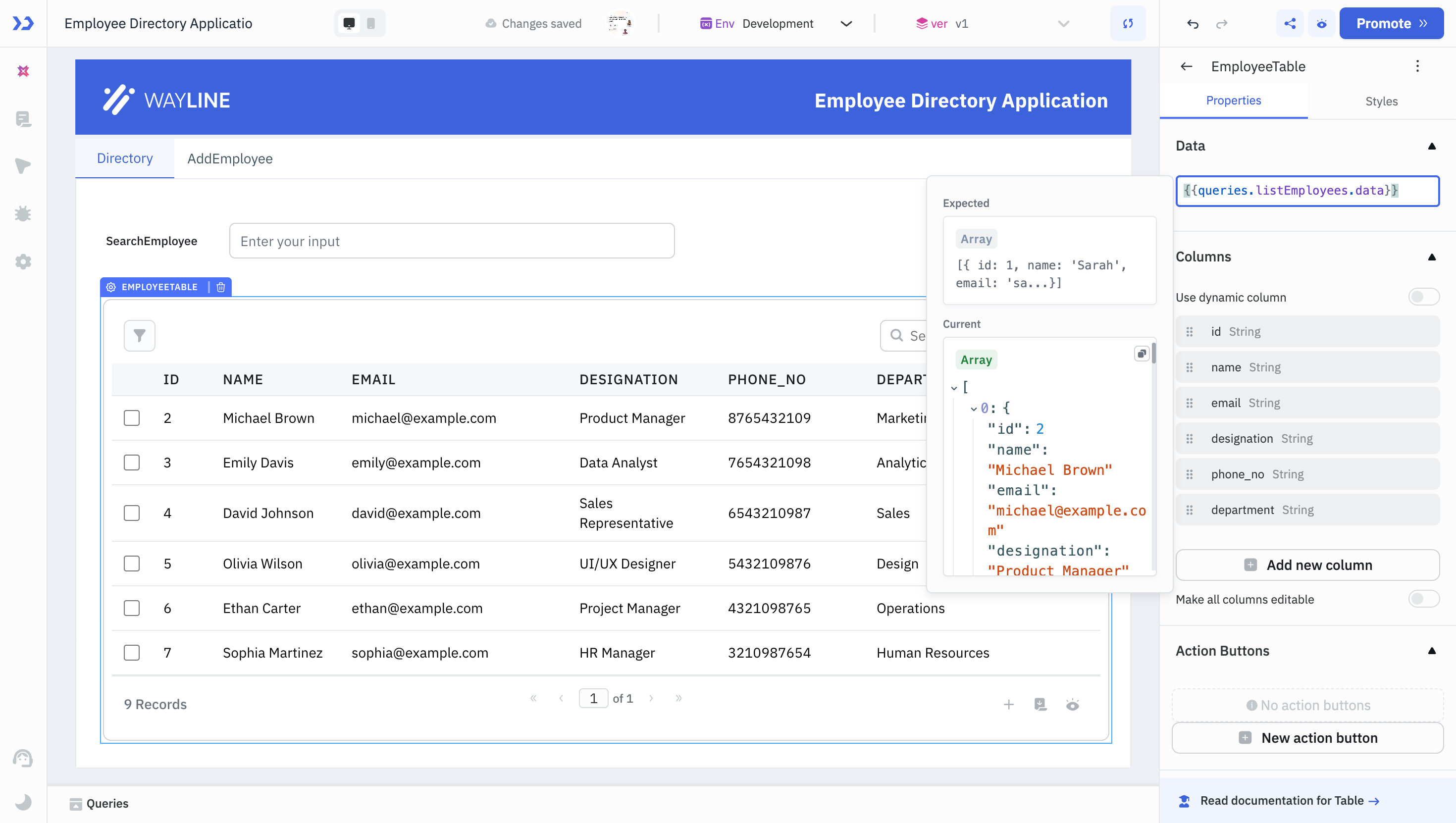 App Builder: bininding data to components