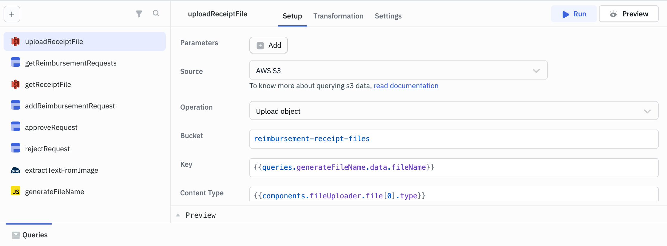 App Builder: Query Panel