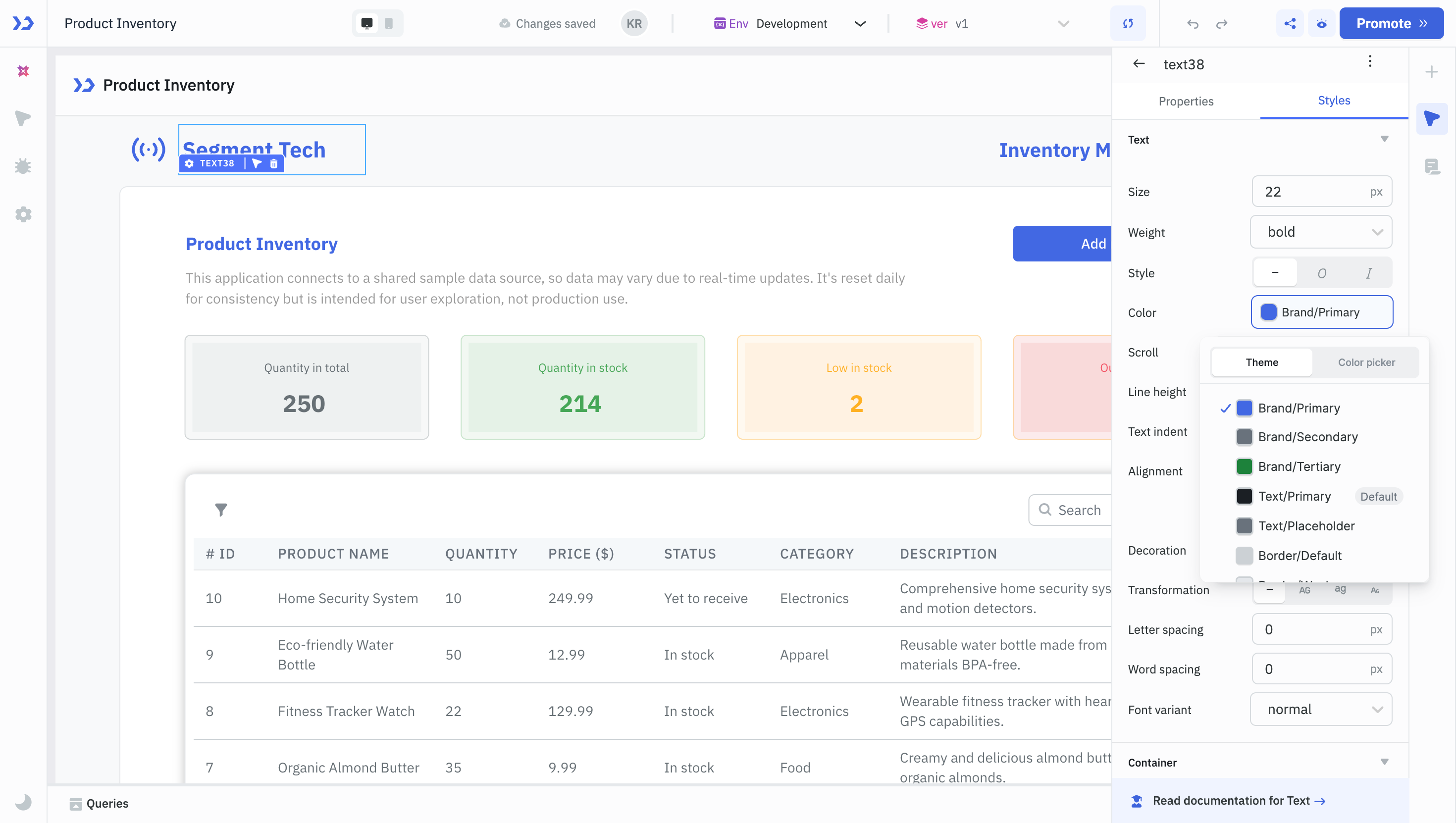 Configure custom theme
