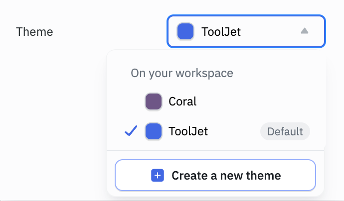 Configure custom theme