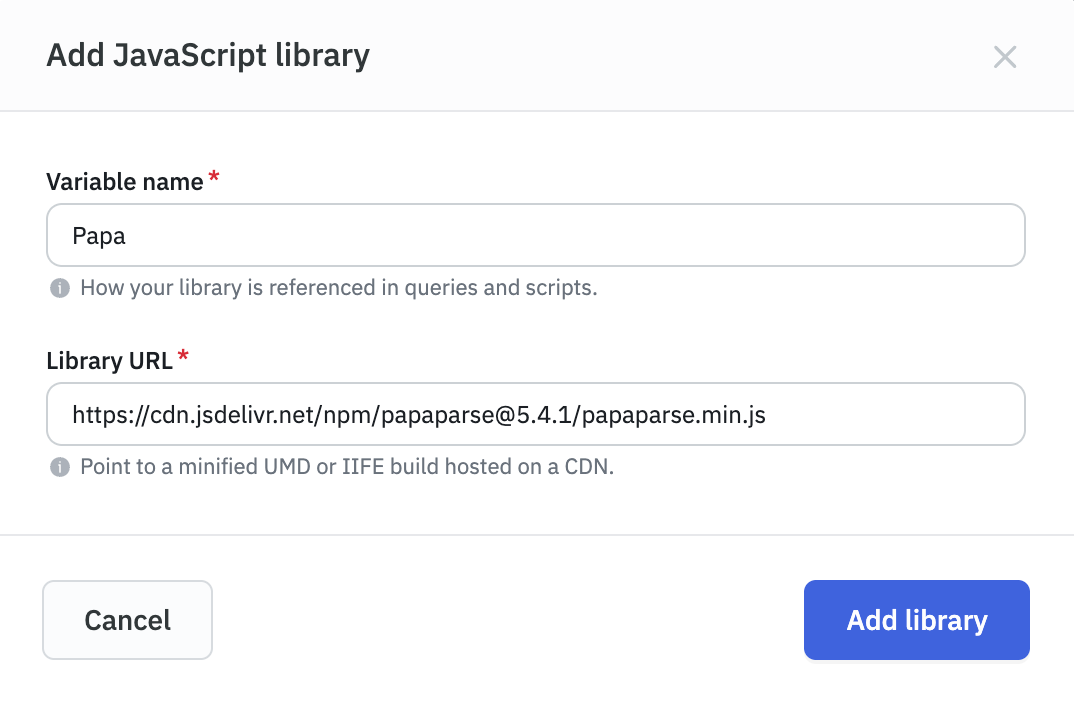 Add Variable Details
