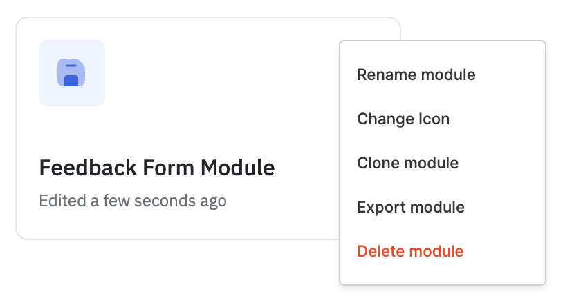 Export Module Button