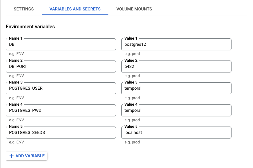 Temporal Variables and Secrets