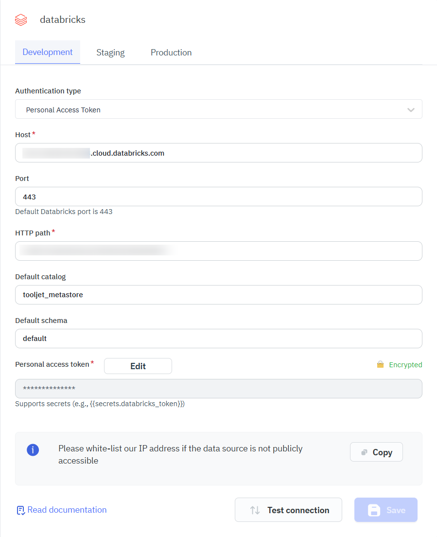 Databricks: PAT Connection