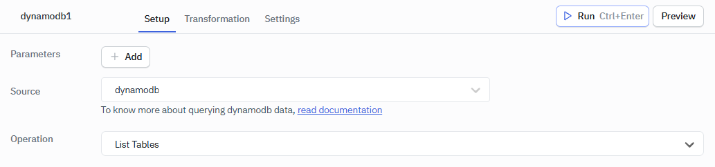 ToolJet - DynamoDB operations