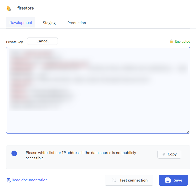 cloud firestore connection