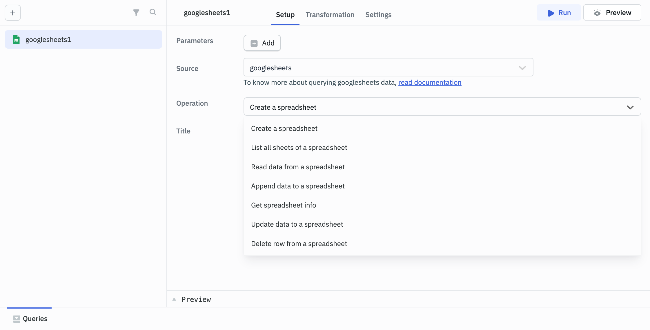 Google Sheet Operations