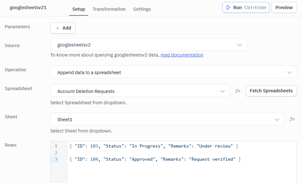 append data operation