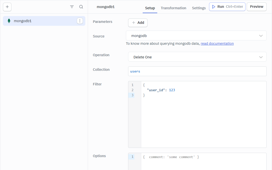 ToolJet - Mongo DB Find One