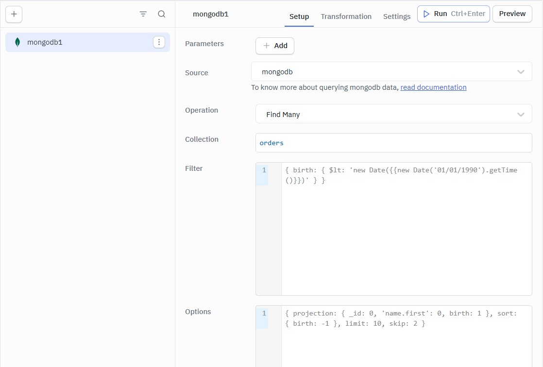 ToolJet - Mongo DB Find Many