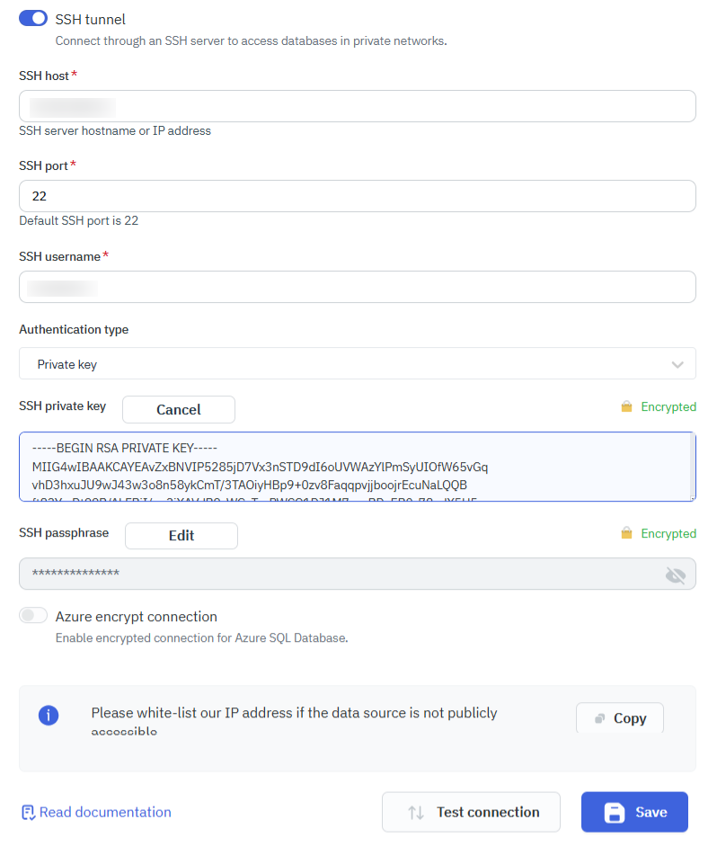 Mysql SSH tunnelling connection