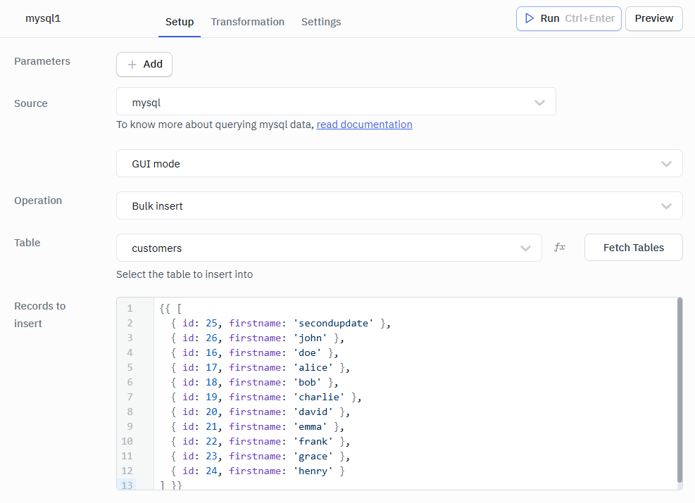 Mysql Bulk Insert GUI