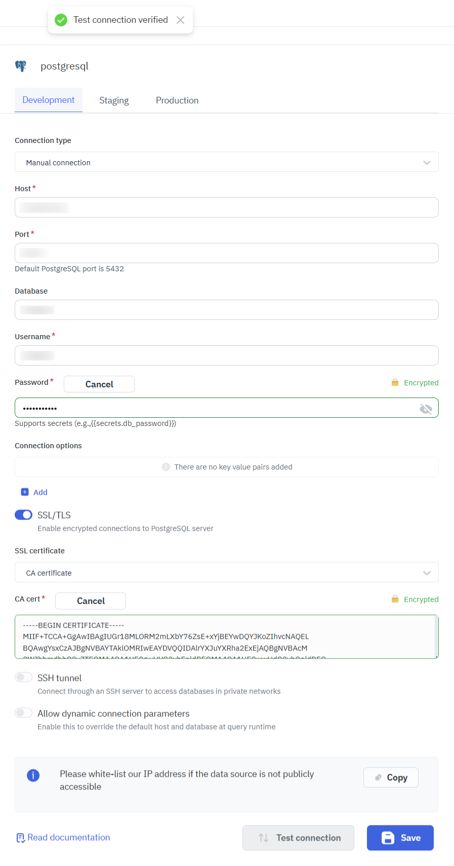 PG connection-manual