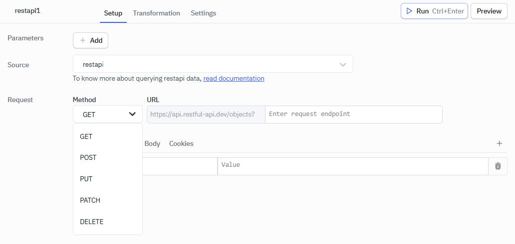 REST API query operations