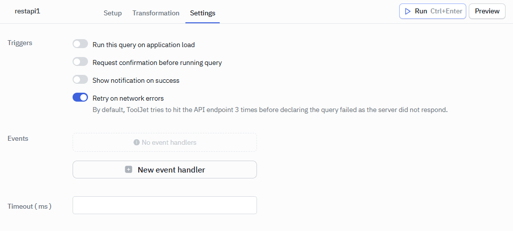 ToolJet - Data source - REST API