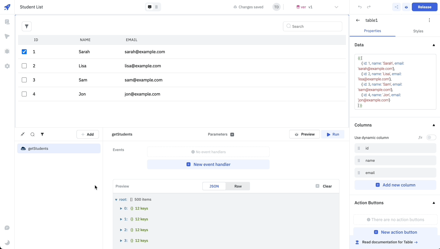 Connect via query manager
