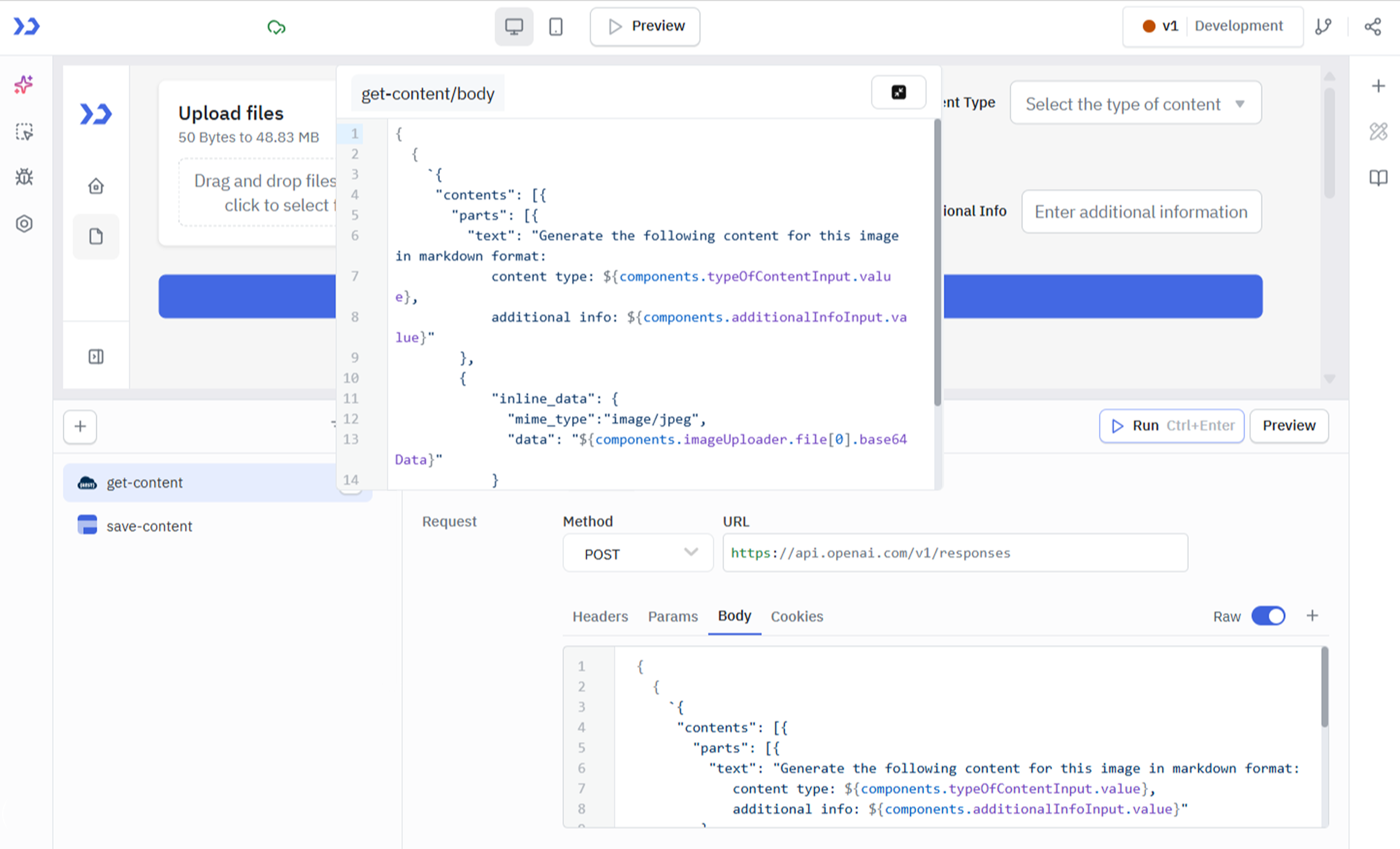Passing Values Using Raw JSON