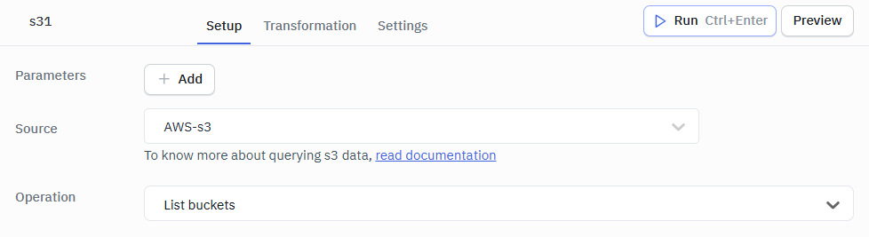 Use S3 pre-signed URL to upload documents: getBuckets query