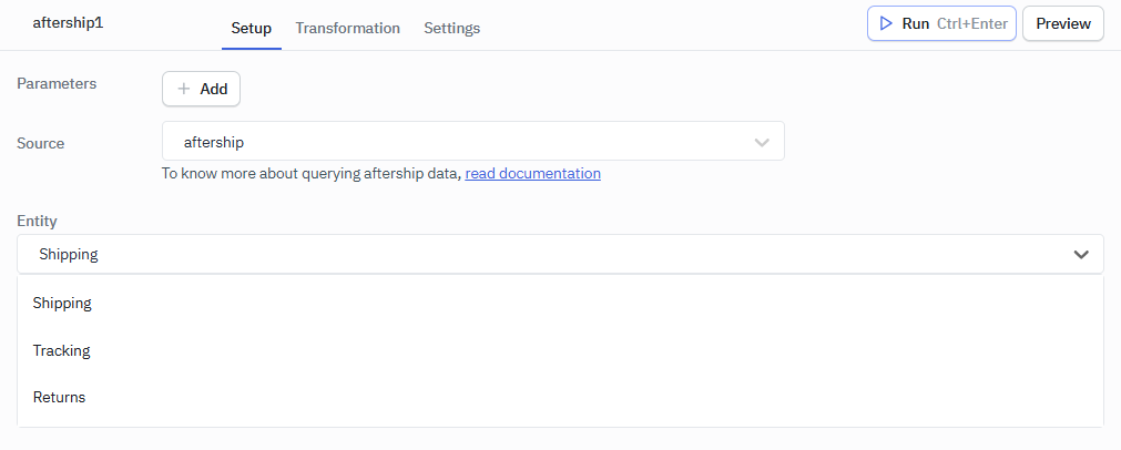 Aftership supported entities