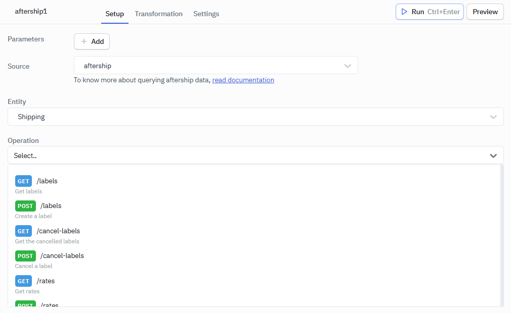 Aftership supported entities