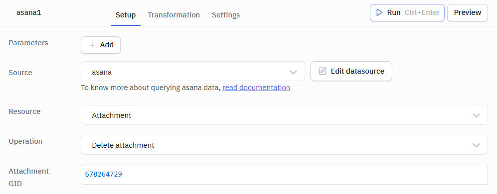 Asana Delete attachment ops