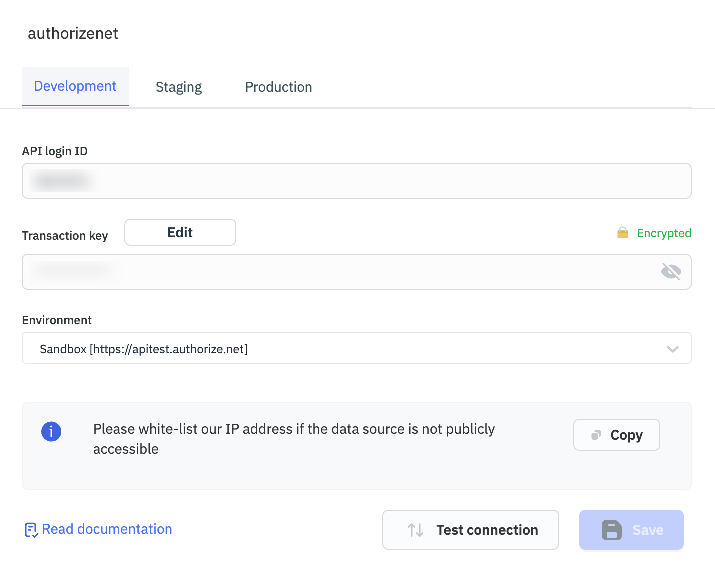 Authorize.net Configuration