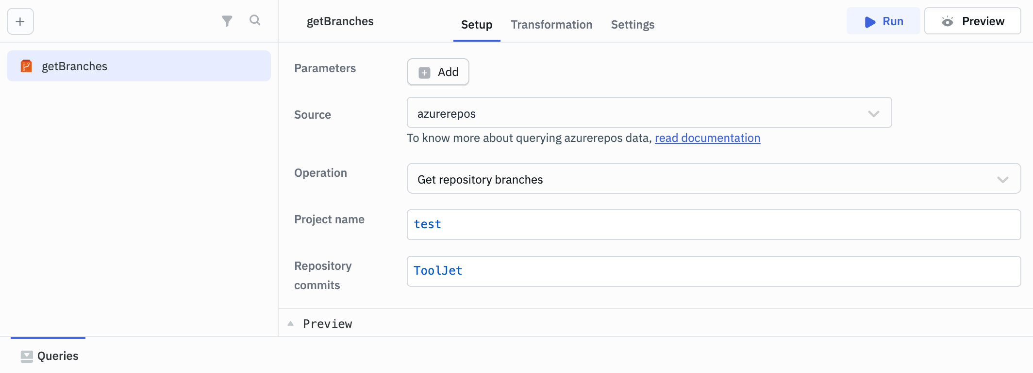 get repository branches