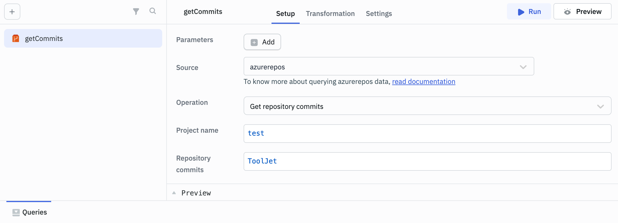 get repository commits