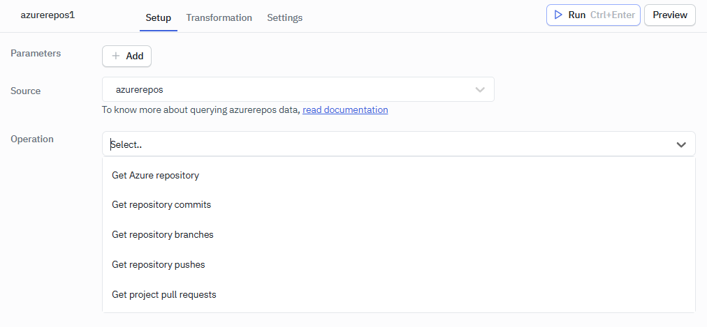 Azure Repos supported operations