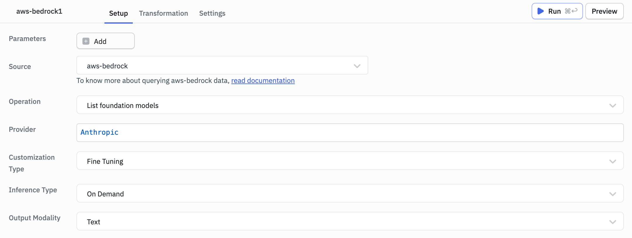 AWS Bedrock Connection
