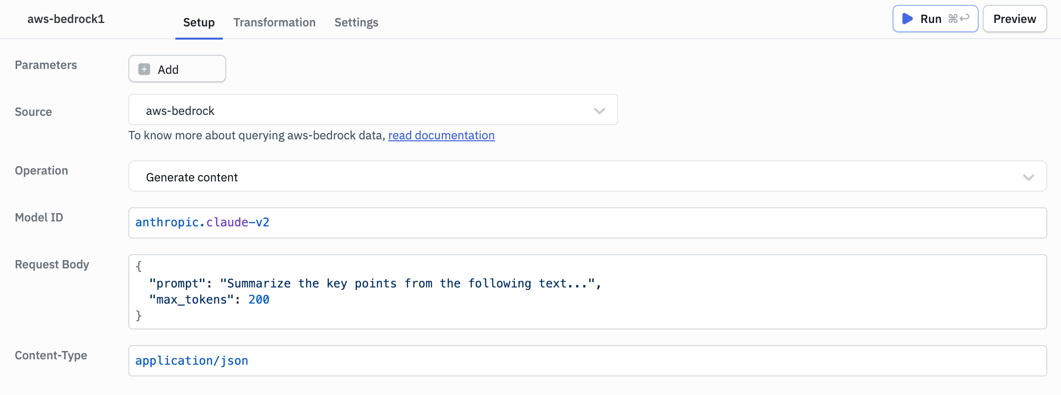 AWS Bedrock Connection