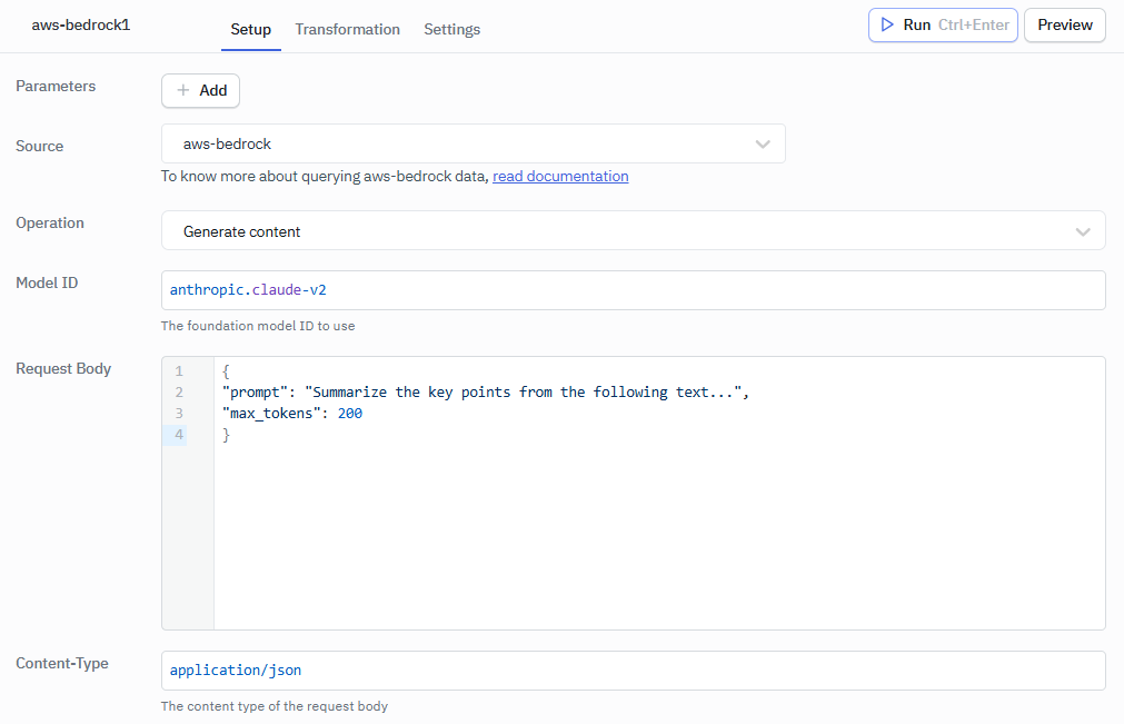 AWS Bedrock query