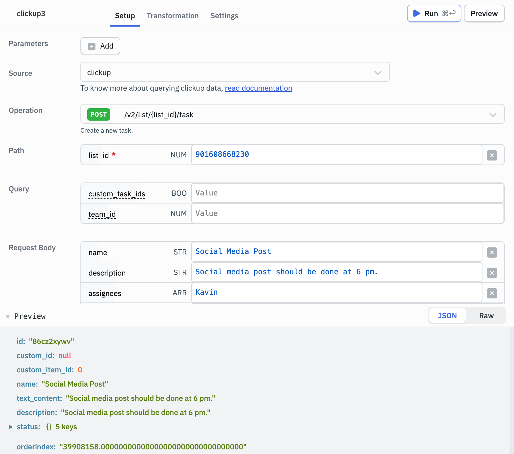 Marketplace ClickUp Plugin