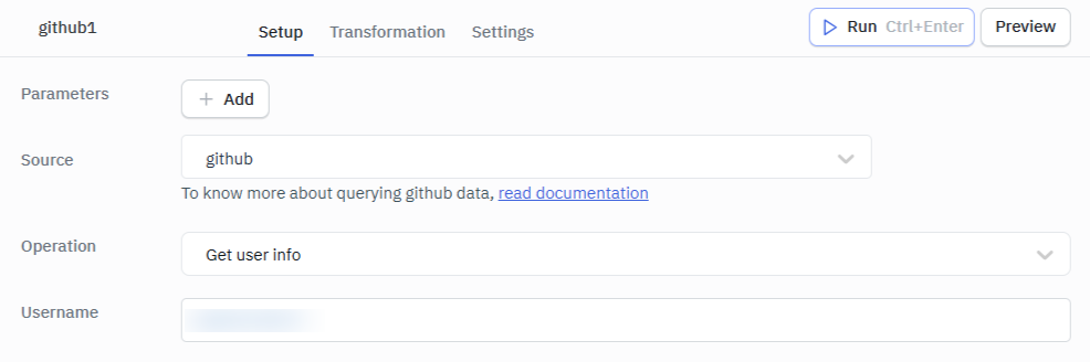  GitHub get user info query 