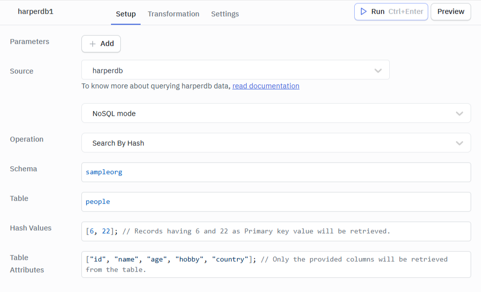 Marketplace: HarperDB