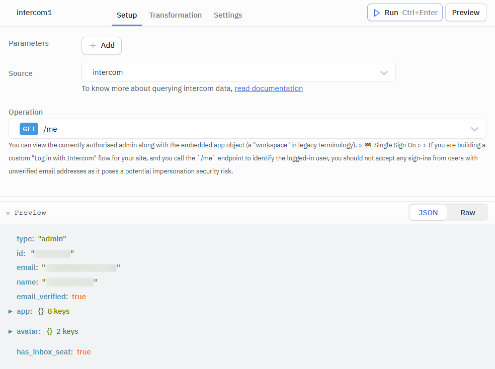 Marketplace: Intercom example queries