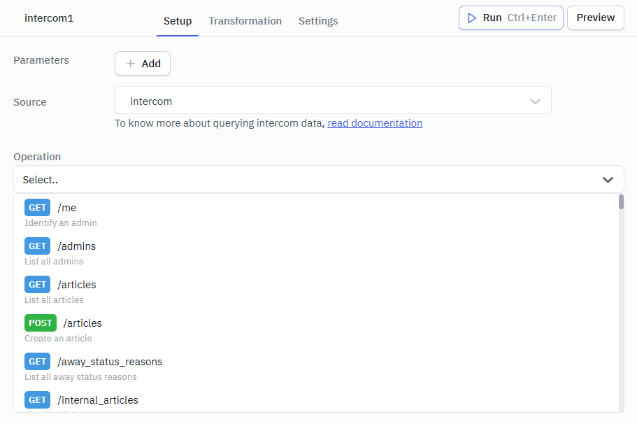 Marketplace: Intercom operations