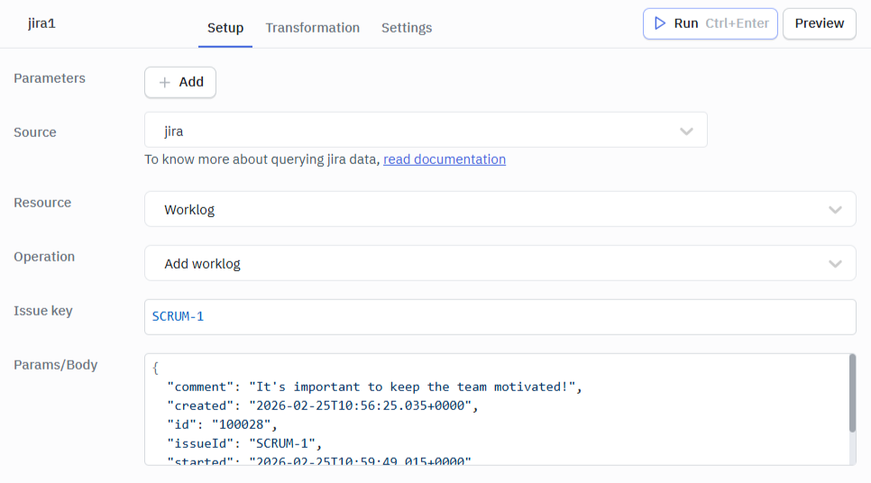 Jira Add Worklog