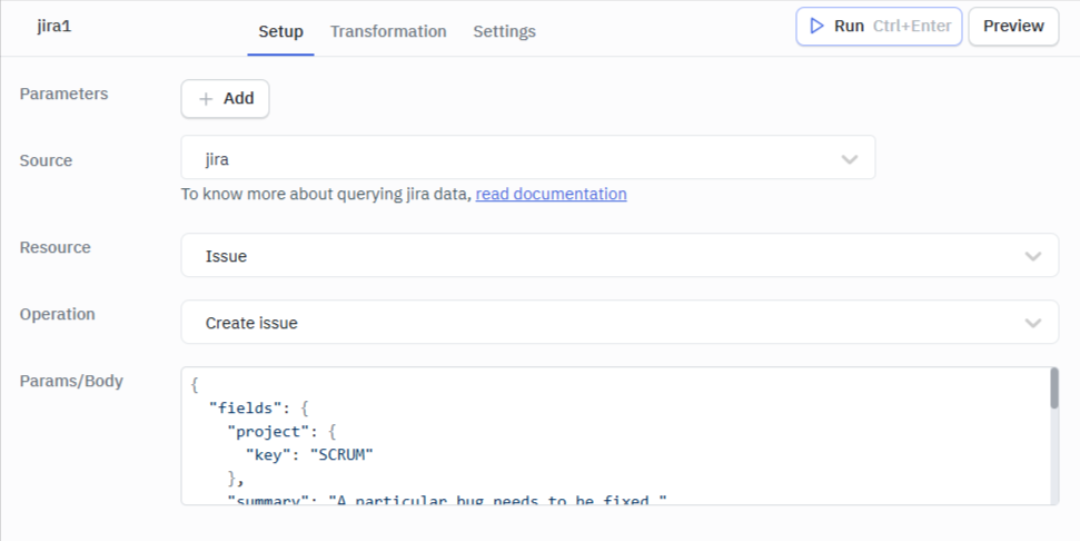 Jira Create Issue