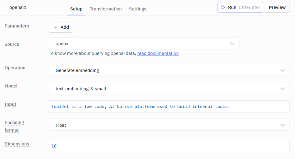 Generate Vector Embedding