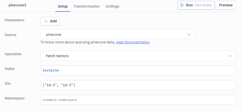 Fetch Vectors Operation