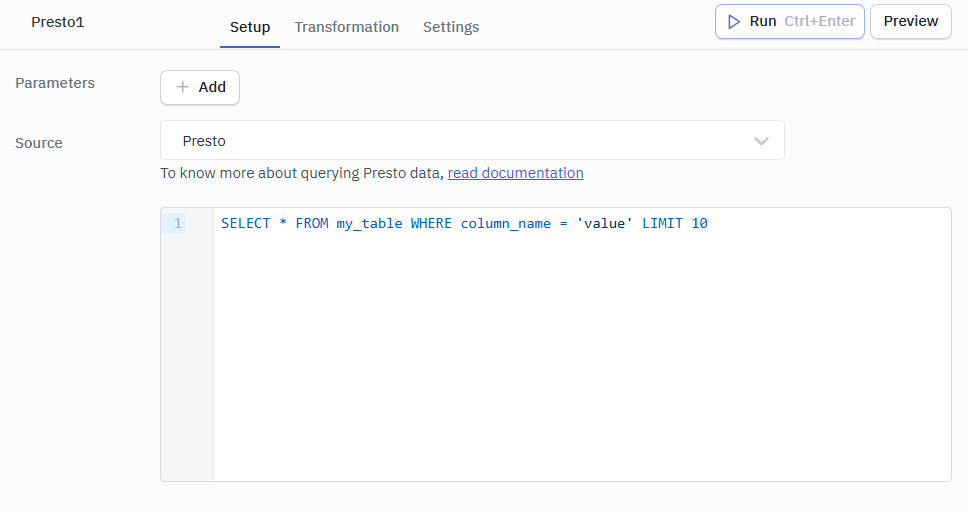 PrestoDB Query