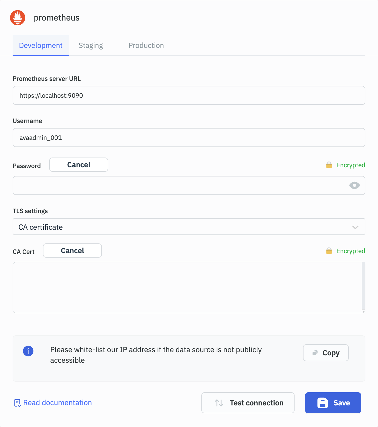 Configuring Prometheus in ToolJet