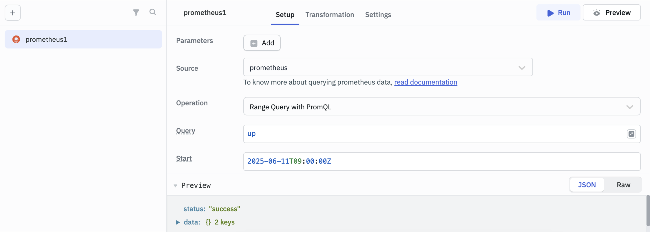 Range Query with PromQL in ToolJet
