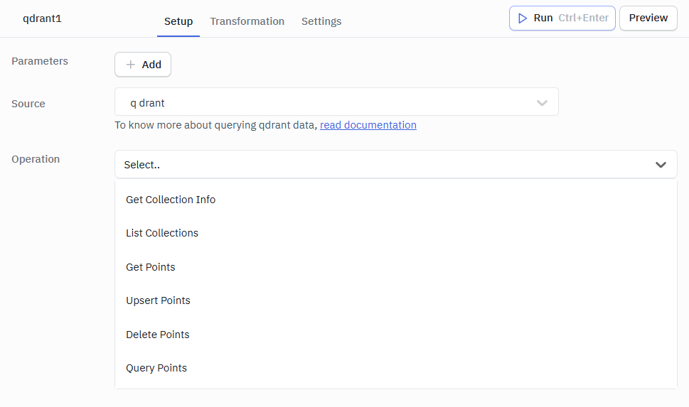 Qdrant supported operations