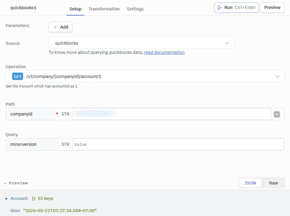 Quickbooks example query GET